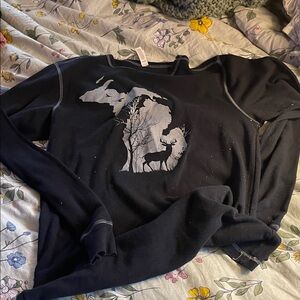 Black Graphic Men Sweater